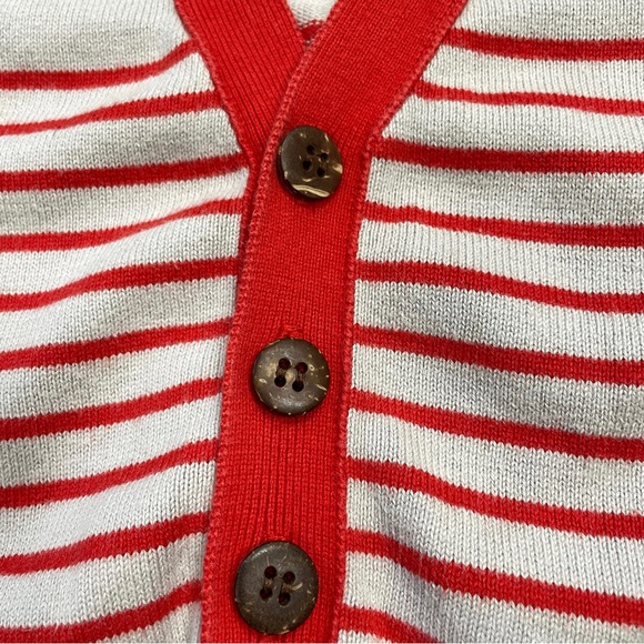 FORE!! Axel & Hudson Boys' Striped Grey & Red Cardigan Sweater Size 3/4 - Picture 5 of 7
